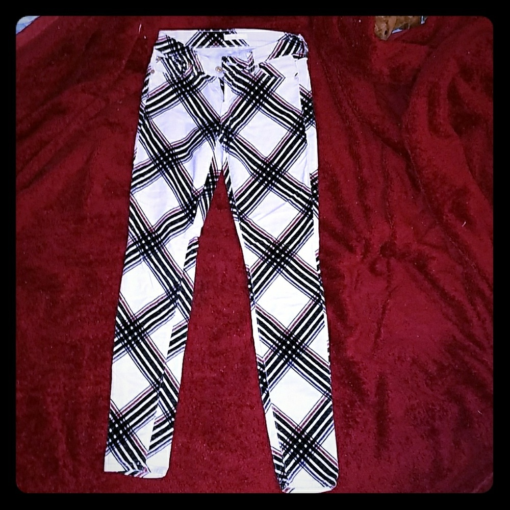 7 for All Mankind plaid skinny cords sz. 26